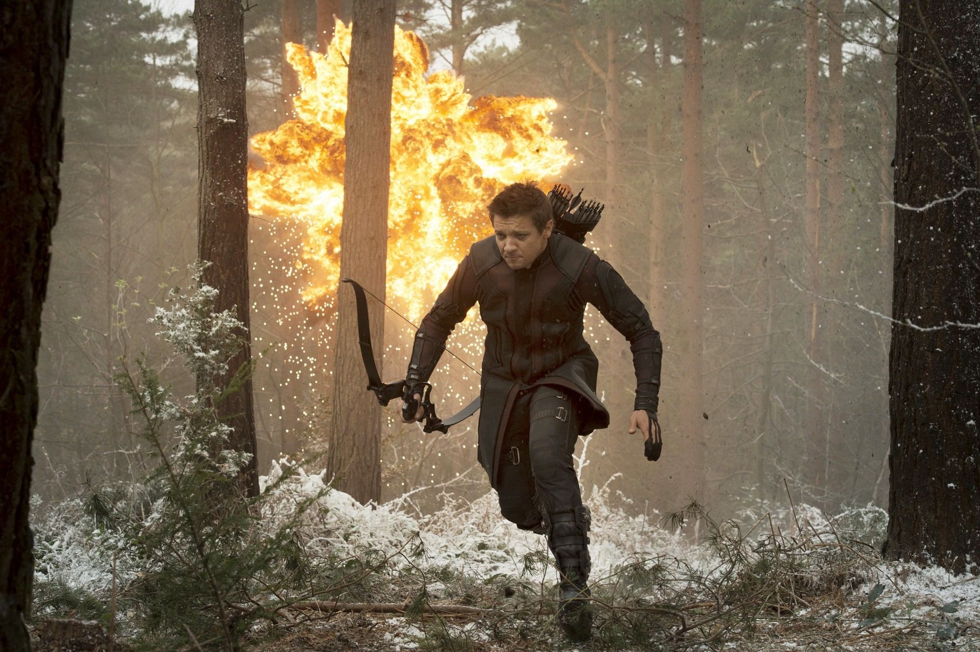 Jeremy Renner 	stars as Clint Barton/Hawkeye in Walt Disney Pictures' Avengers: Age of Ultron (2015)