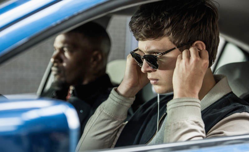 Jamie Foxx stars as Bats and Ansel Elgort stars as Baby in TriStar Pictures' Baby Driver (2017)