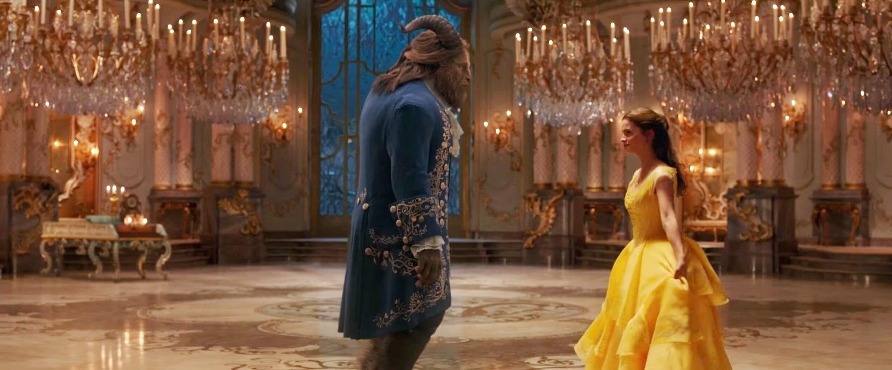 Dan Stevens stars as Beast and Emma Watson stars as Belle in Walt Disney Pictures' Beauty and the Beast (2017)