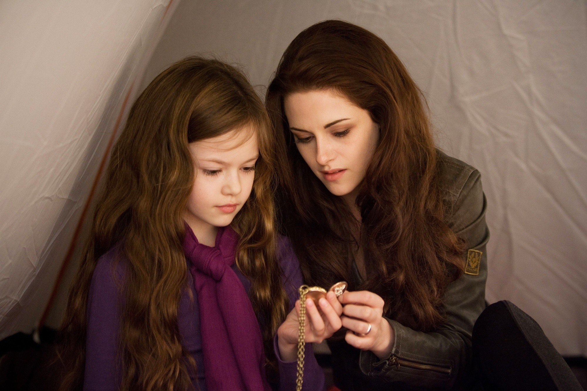 Mackenzie Foy stars as Renesmee and Kristen Stewart stars as Bella Cullen in Summit Entertainment's The Twilight Saga's Breaking Dawn Part II (2012)