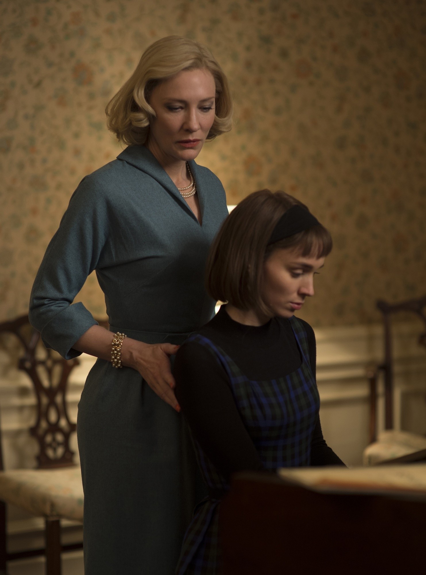 Cate Blanchett stars as Carol Aird and Rooney Mara stars as Therese Belivet in The Weinstein Company's Carol (2015)
