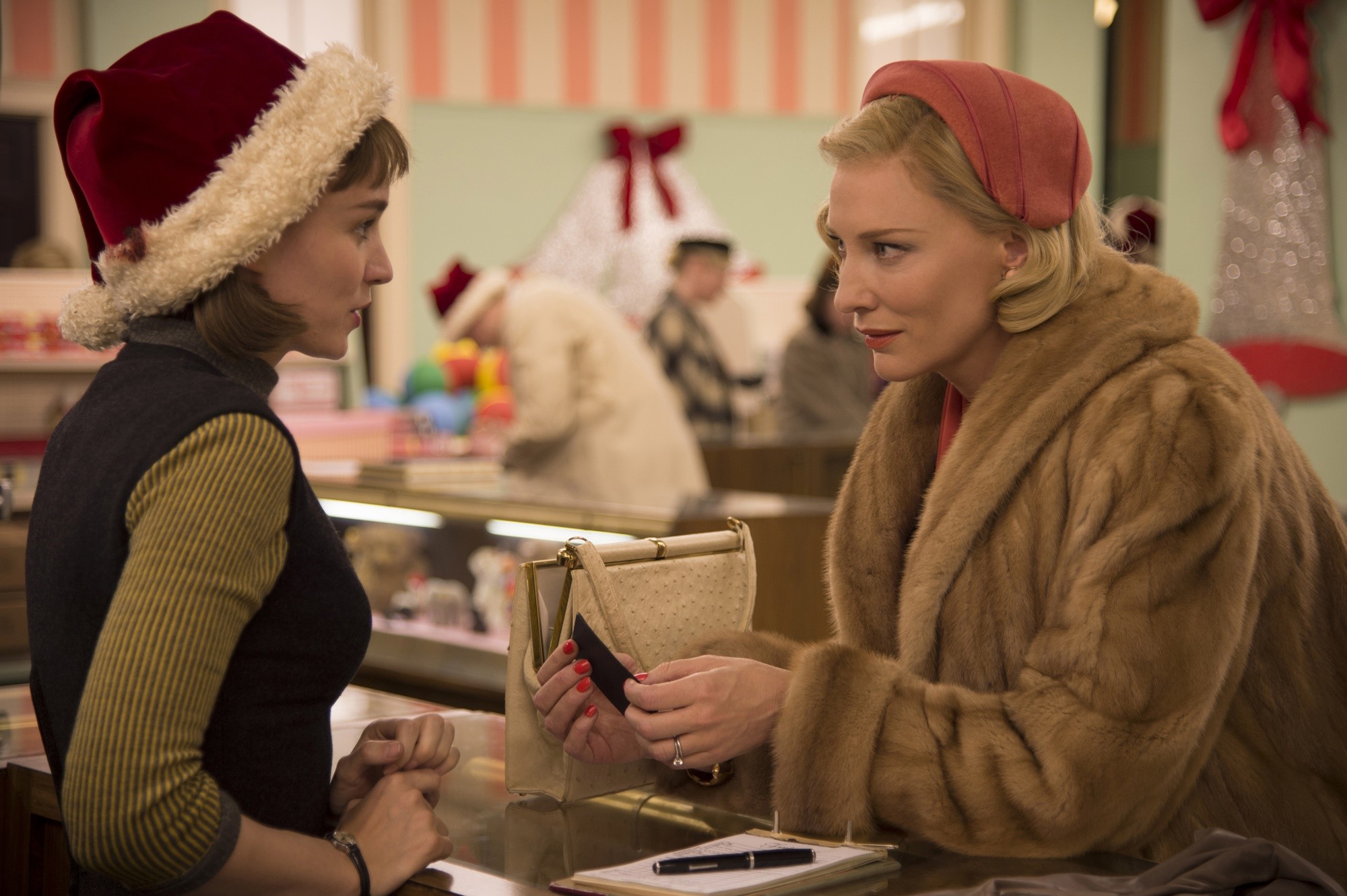 Rooney Mara stars as Therese Belivet and Cate Blanchett stars as Carol Aird in The Weinstein Company's Carol (2015)