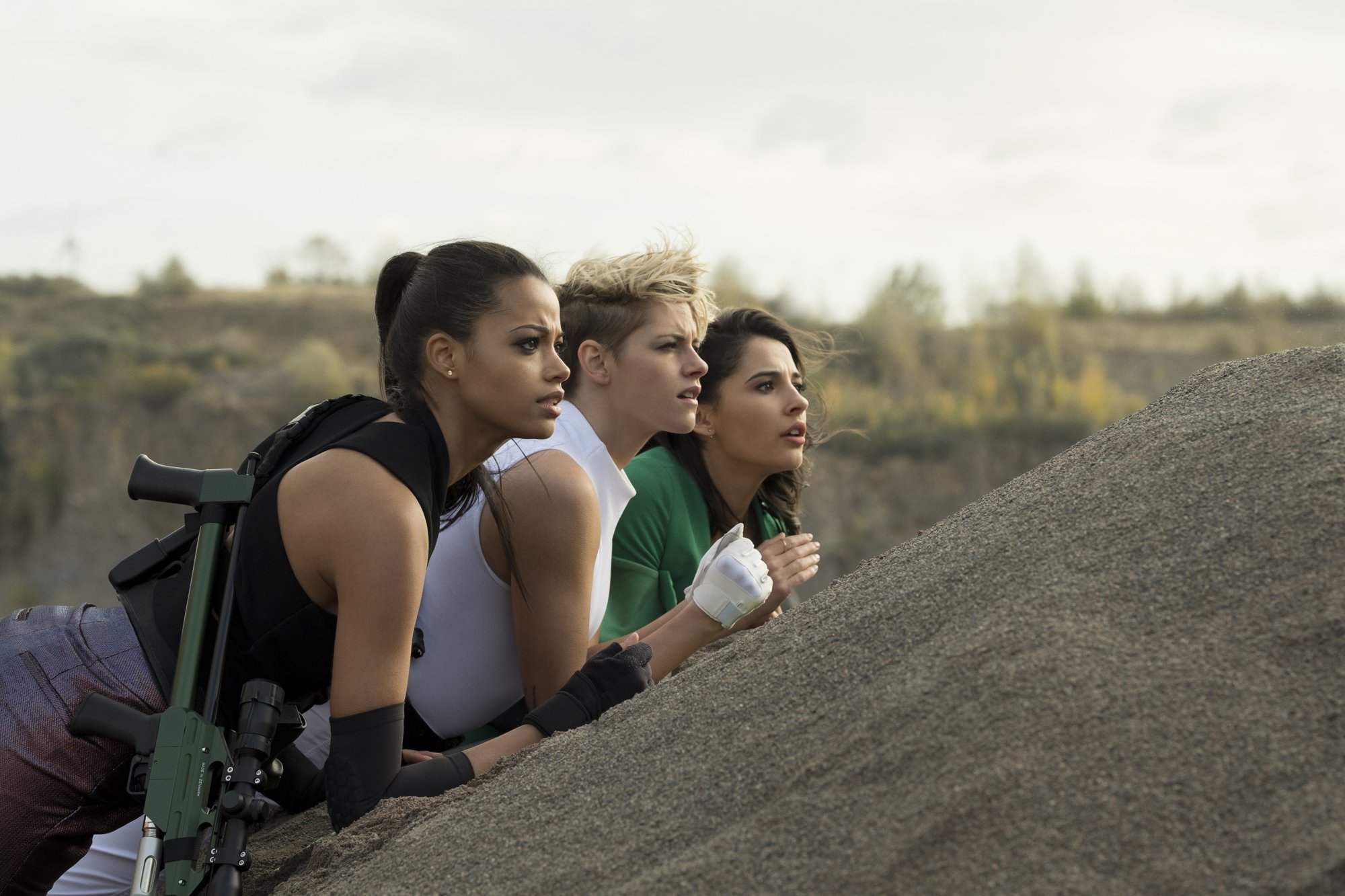 Ella Balinska, Kristen Stewart and Naomi Scott in Sony Pictures' Charlie's Angels (2019)