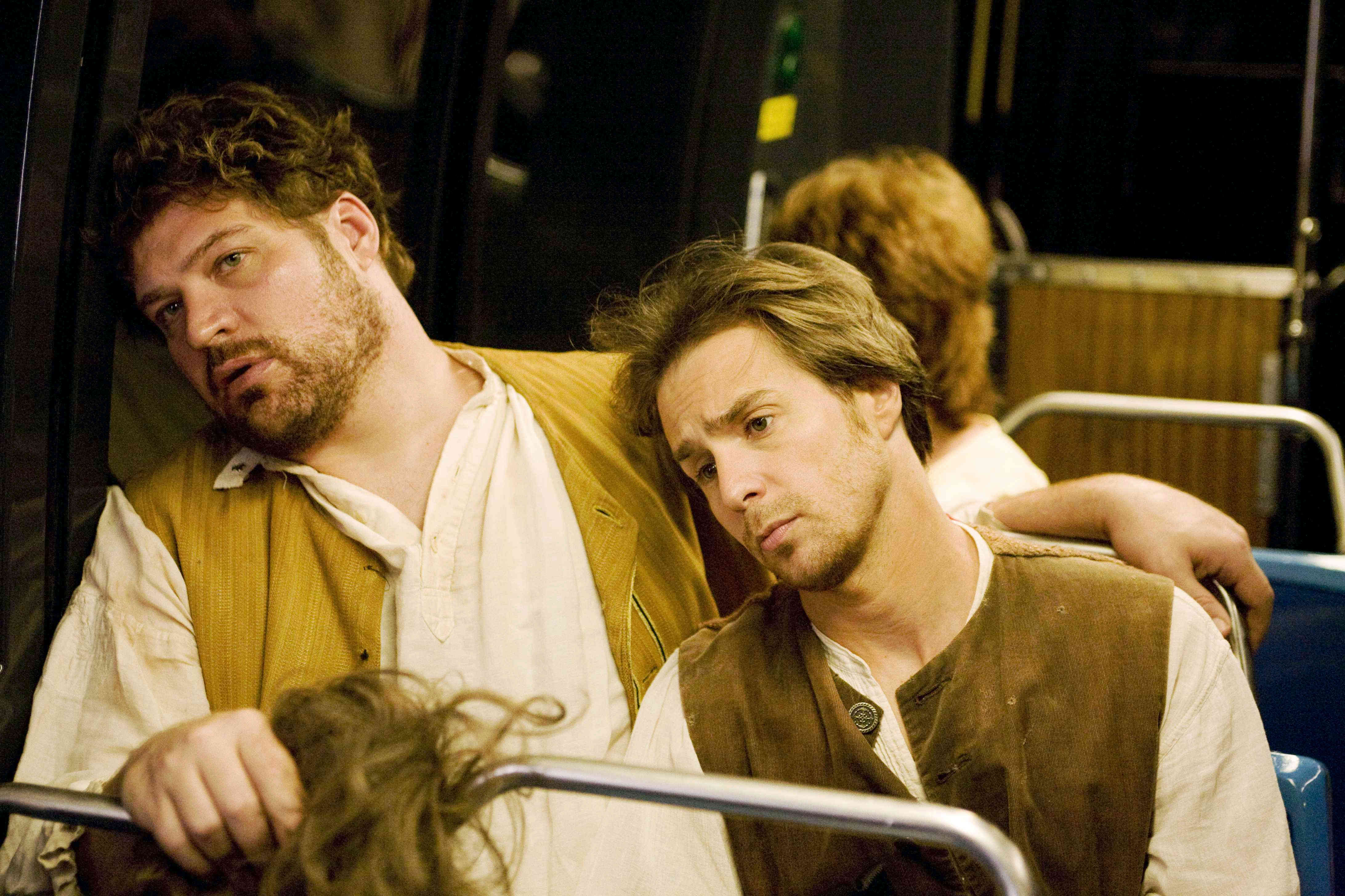 Brad William Henke stars as Denny and Sam Rockwell stars as Victor Mancini in Fox Searchlight Pictures' Choke (2008). Photo credit by Jessica Miglio.