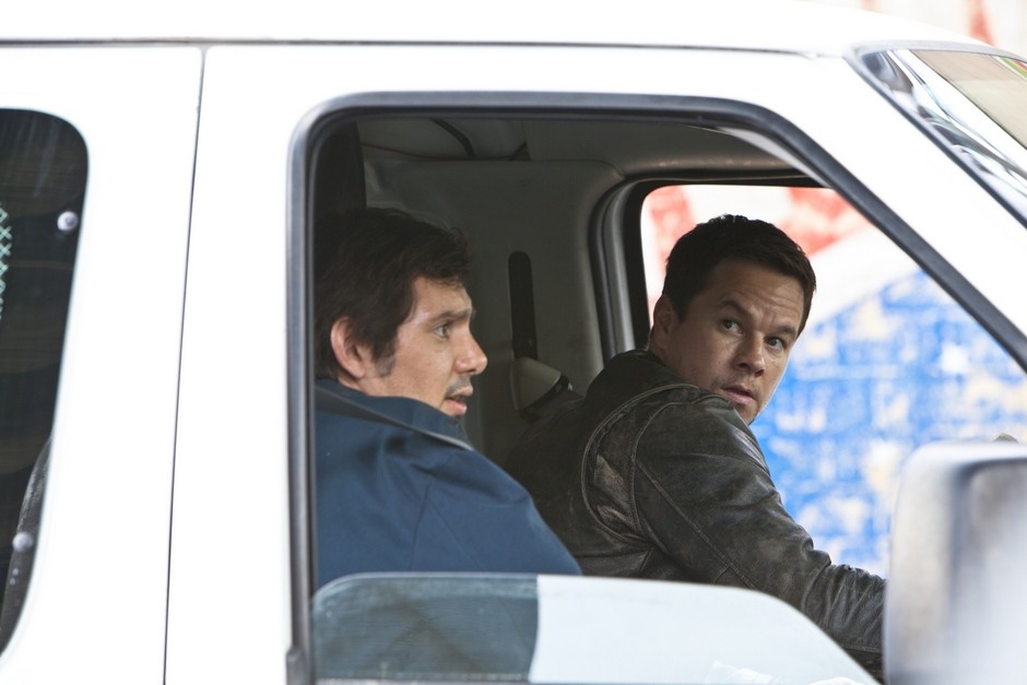 Lukas Haas stars as Danny Raymer and Mark Wahlberg stars as Chris Farraday in Universal Pictures' Contraband (2012)