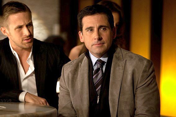 Ryan Gosling stars as Jacob Palmer and Steve Carell stars as Cal Weaver in Warner Bros. Pictures' Crazy, Stupid, Love. (2011)