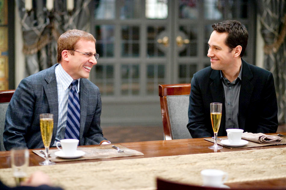 Steve Carell stars as Barry and Paul Rudd stars as Tim Conrad in Paramount Pictures' Dinner for Schmucks (2010)