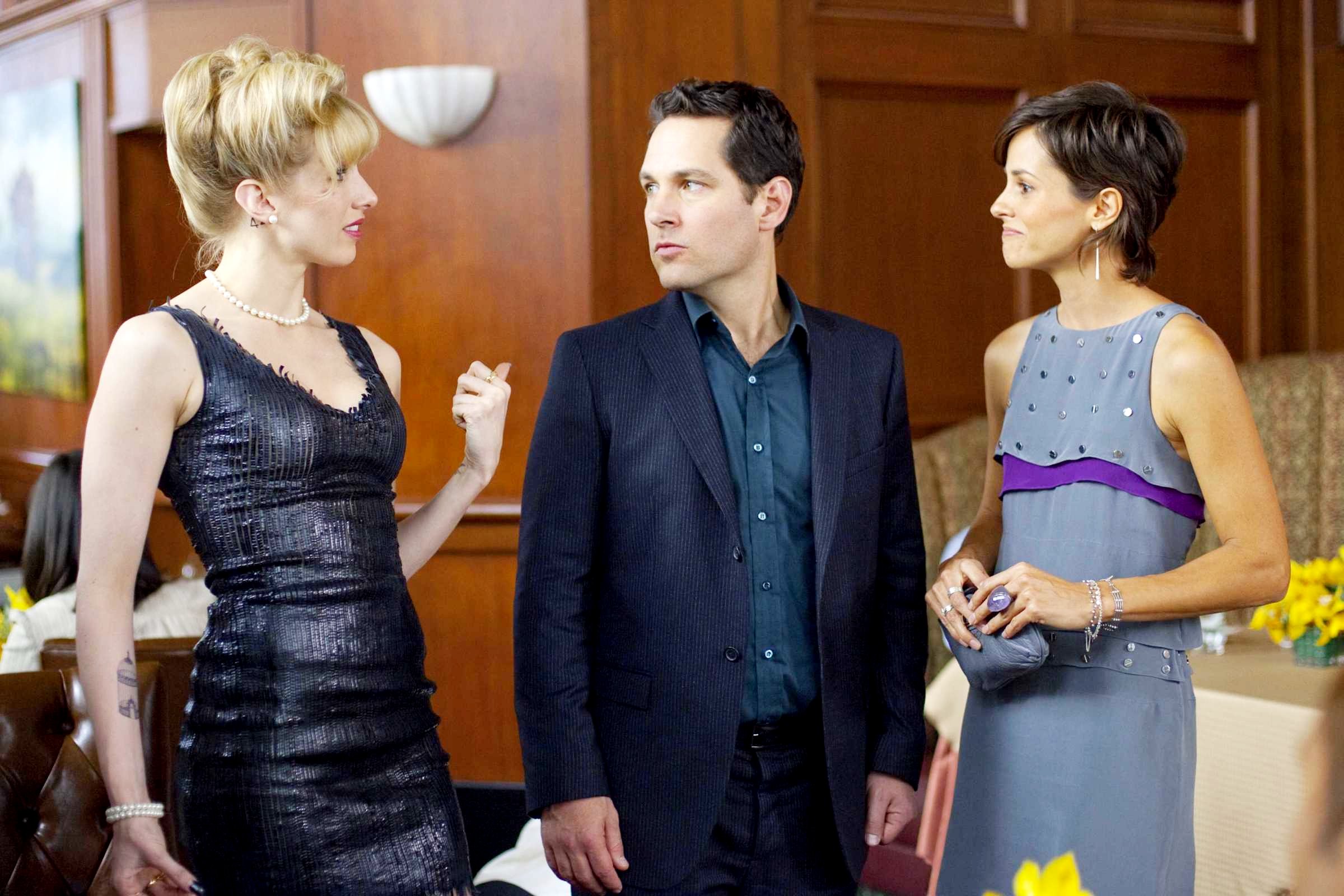 Lucy Punch, Paul Rudd and Stephanie Szostak in Paramount Pictures' Dinner for Schmucks (2010). Photo by Merie Weismiller Wallace