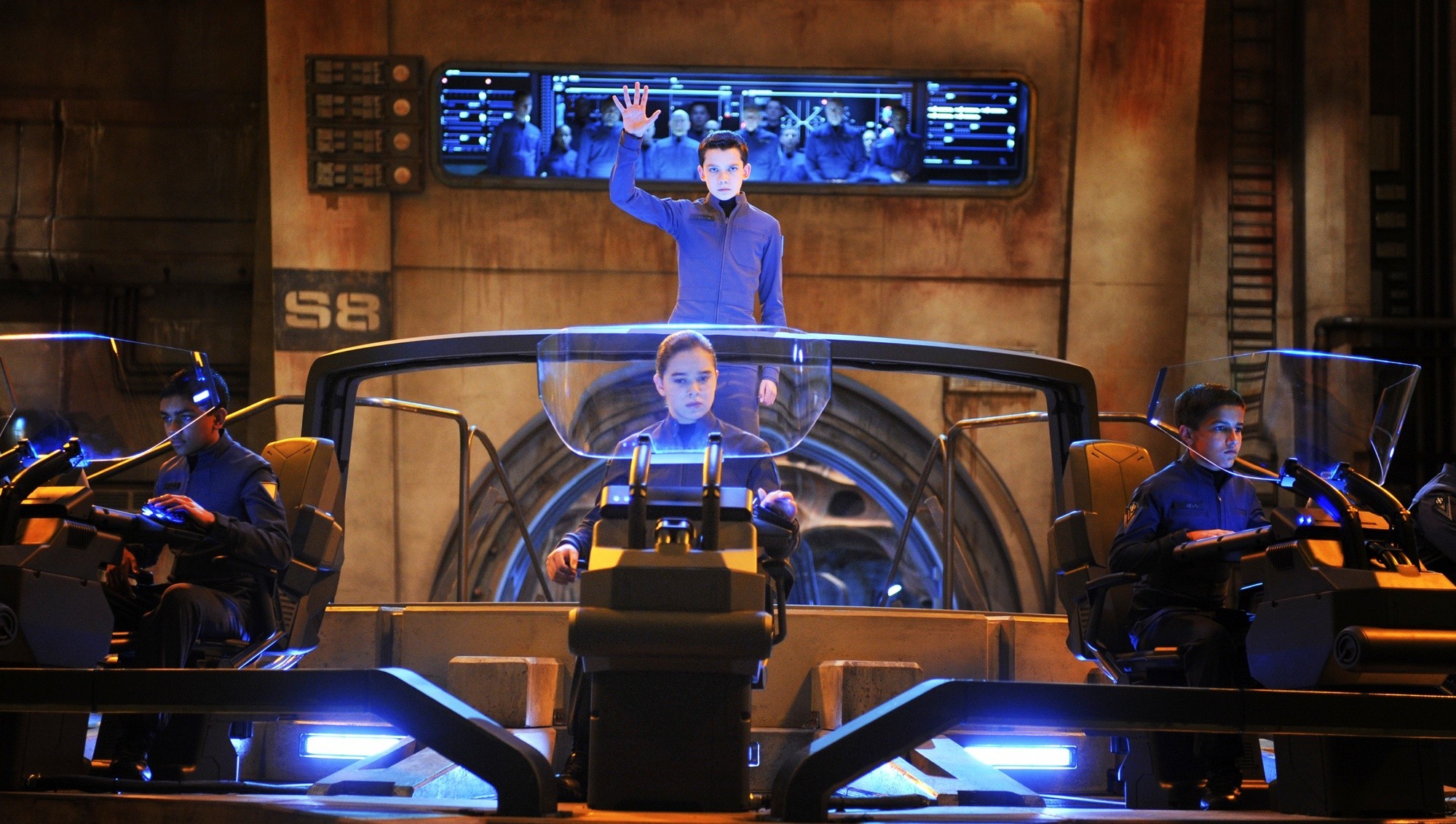 Asa Butterfield stars as Ender Wiggin and Hailee Steinfeld stars as Petra Arkanian in Summit Entertainment's Ender's Game (2013). Photo credit by Richard Foreman.