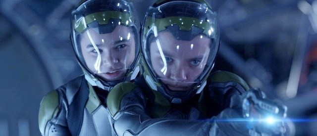 Hailee Steinfeld stars as Petra Arkanian and Asa Butterfield stars as Ender Wiggin in Summit Entertainment's Ender's Game (2013)