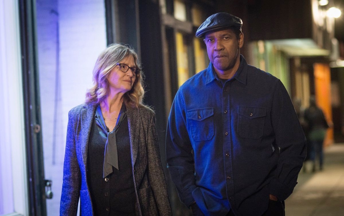 Melissa Leo stars as Susan Plummer and Denzel Washington stars as Robert McCall in Sony Pictures' The Equalizer 2 (2018)