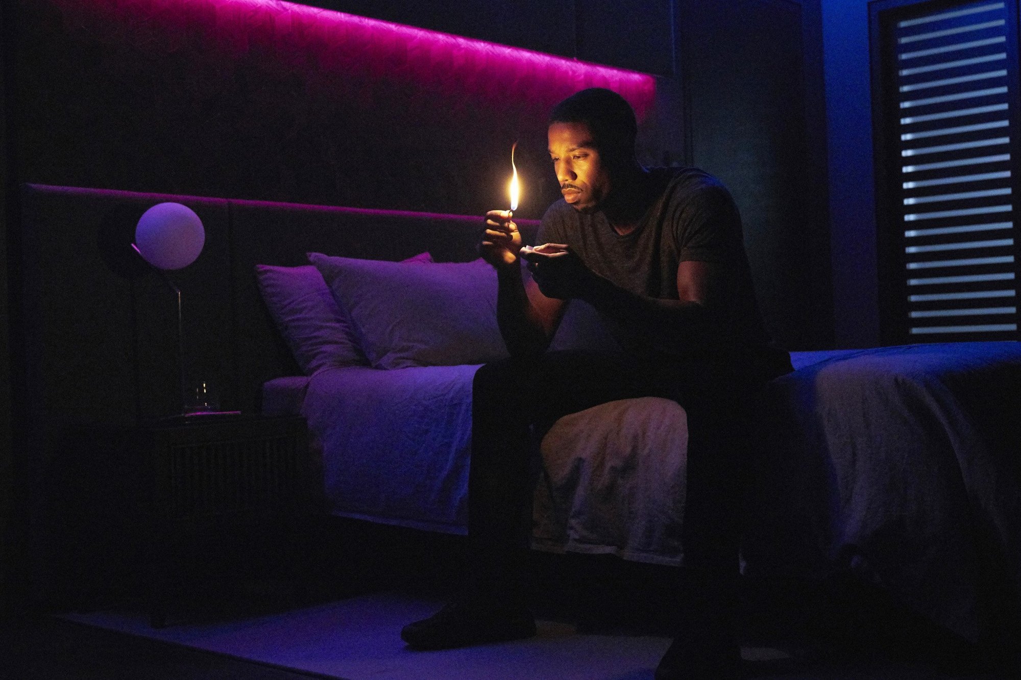 Michael B. Jordan stars as Guy Montag in HBO's Fahrenheit 451 (2018)