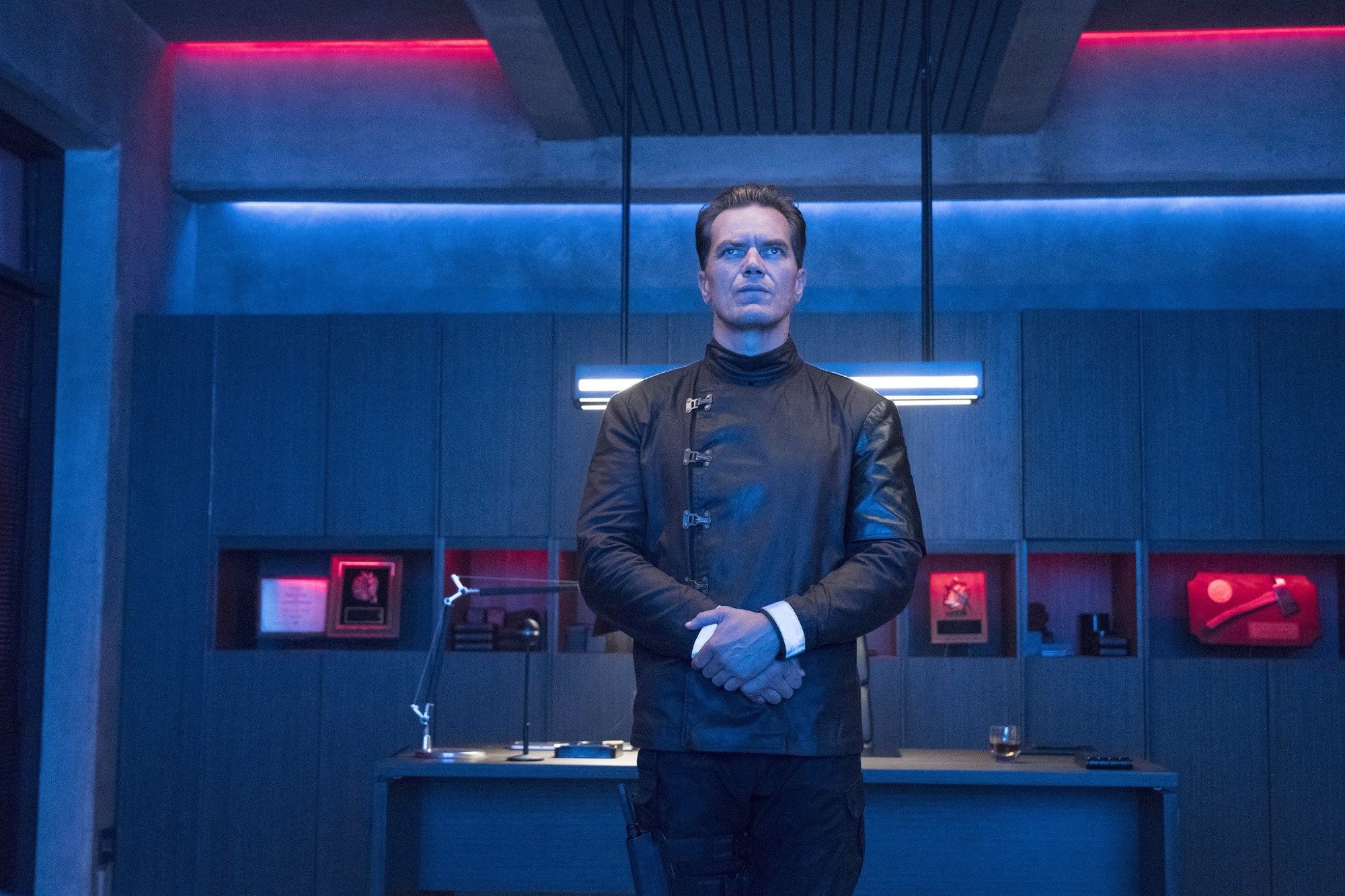 Michael Shannon stars as Beatty in HBO's Fahrenheit 451 (2018)