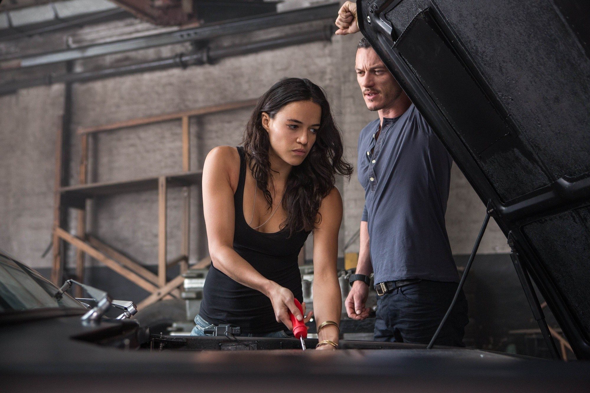 Michelle Rodriguez stars as Letty and Luke Evans stars as Owen Shaw in Universal Pictures' Fast and Furious 6 (2013)