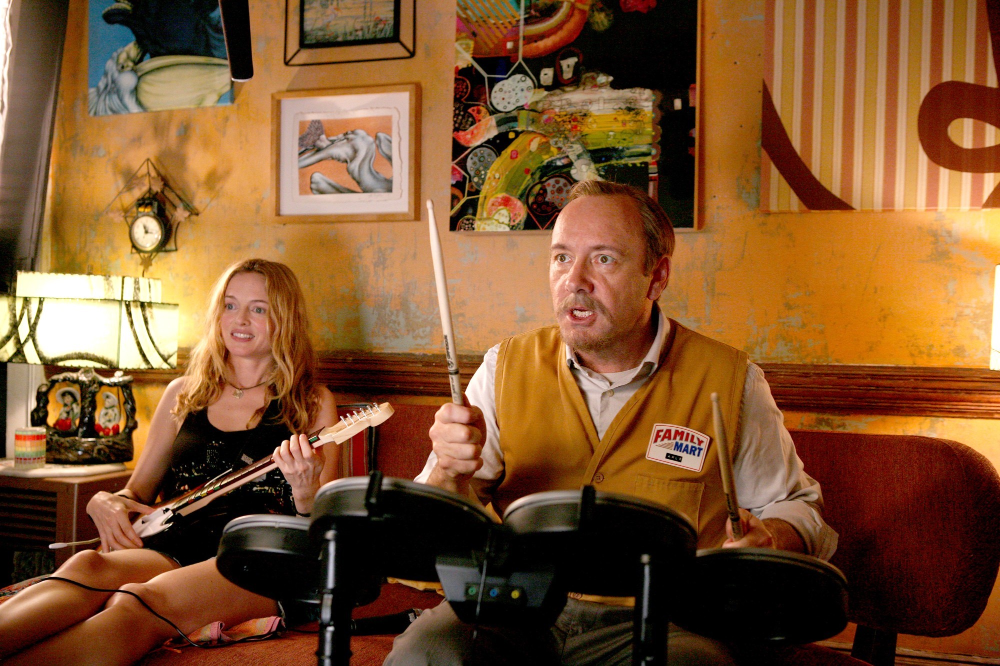 Heather Graham stars as Phoebe and Kevin Spacey stars as Robert Axle in Anchor Bay Films' Father of Invention (2011)