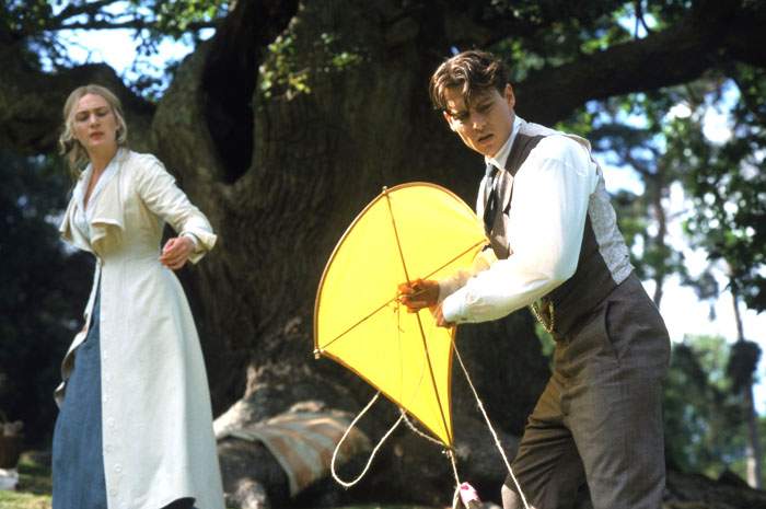 Kate Winslet and Johnny Depp in Miramax Films' Finding Neverland (2004)