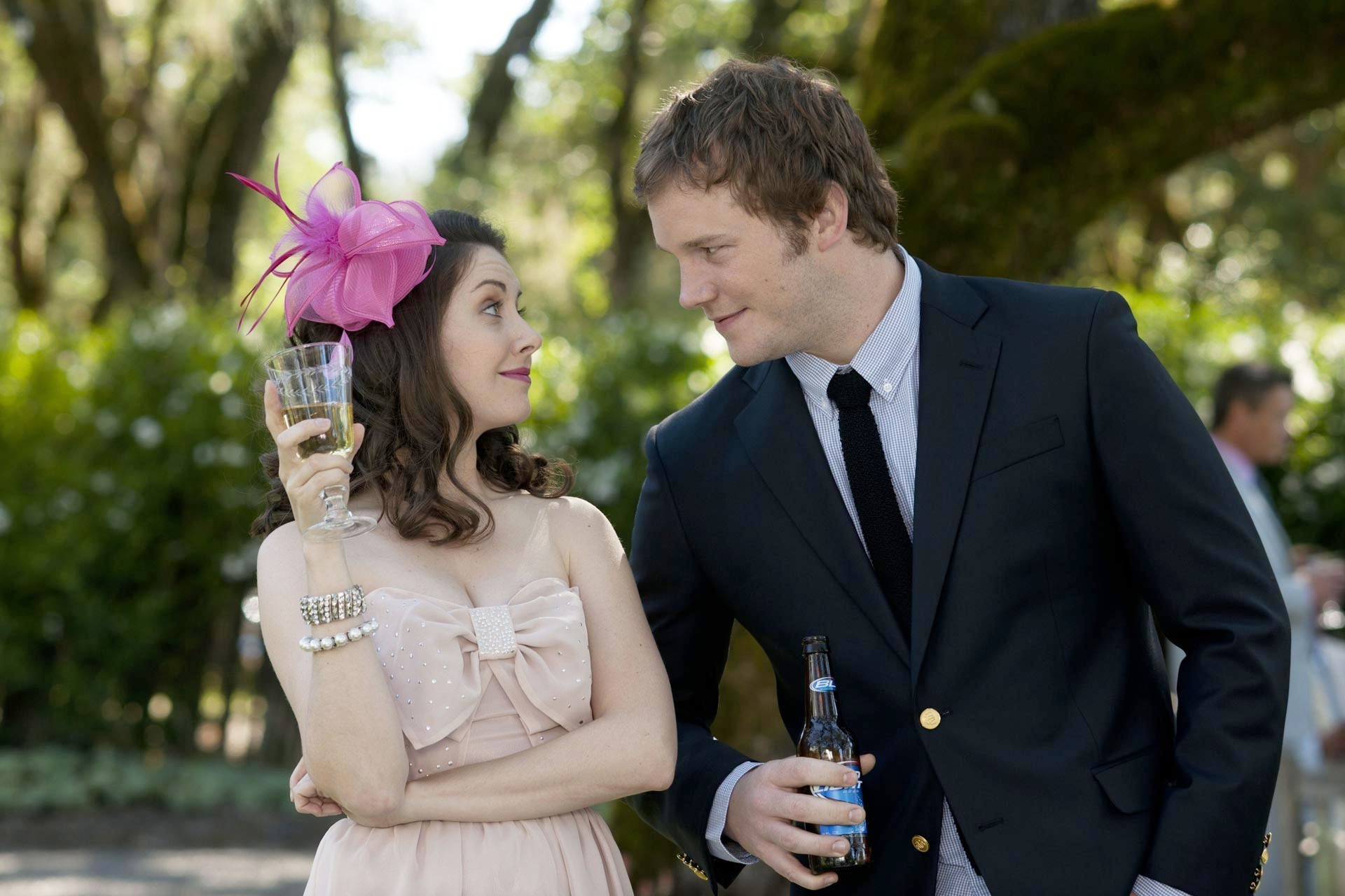 Alison Brie stars as Suzie Barnes-Eilhauer and Chris Pratt stars as Alex Eilhauer in Universal Pictures' The Five-Year Engagement (2012)