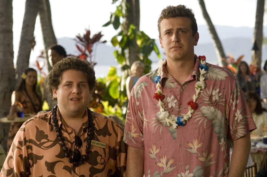 Jonah Hill as Matthew and Jason Segel as Peter Bretter in Universal Pictures' Forgetting Sarah Marshall (2008)