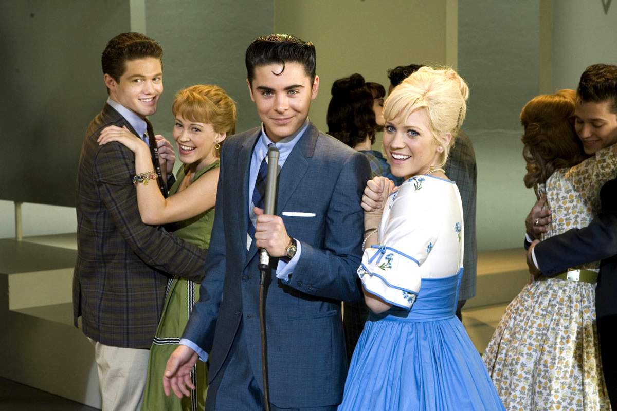 Zac Efron as Link Larkin and Brittany Snow as Amber von Tussel in New Line Cinema's Hairspray (2007)