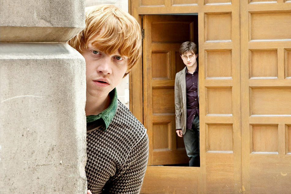 Rupert Grint stars as Ron Weasley and Daniel Radcliffe stars as Harry Potter in Warner Bros. Pictures' Harry Potter and the Deathly Hallows: Part I (2010)
