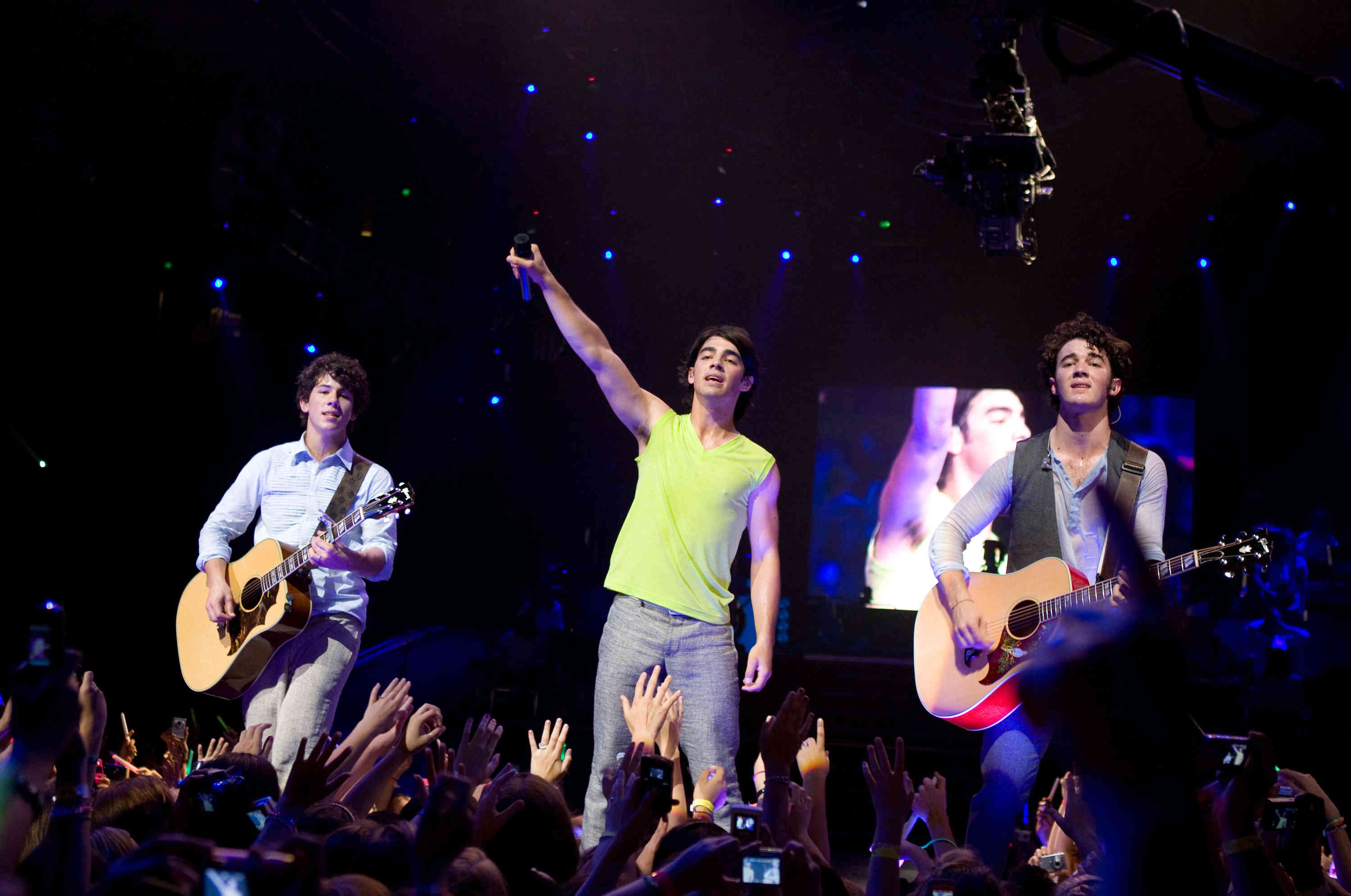 Nick Jonas, Joe Jonas and Kevin Jonas in Walt Disney Pictures' Jonas Brothers: The 3D Concert Experience (2009)
