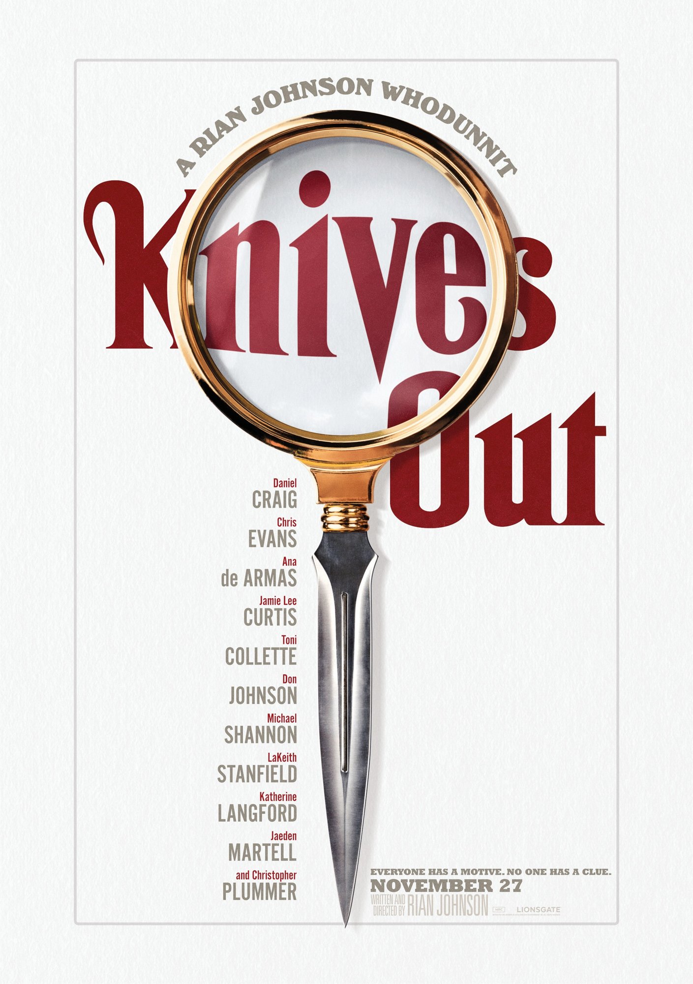 Poster of Lionsgate's Knives Out (2019)