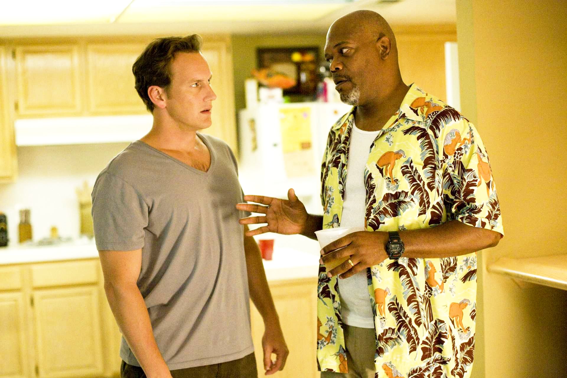 Patrick Wilson stars as Chris Mattson and Samuel L. Jackson stars as Abel Turner in Screen Gems' Lakeview Terrace (2008). Photo credit by Chuck Zlotnick.