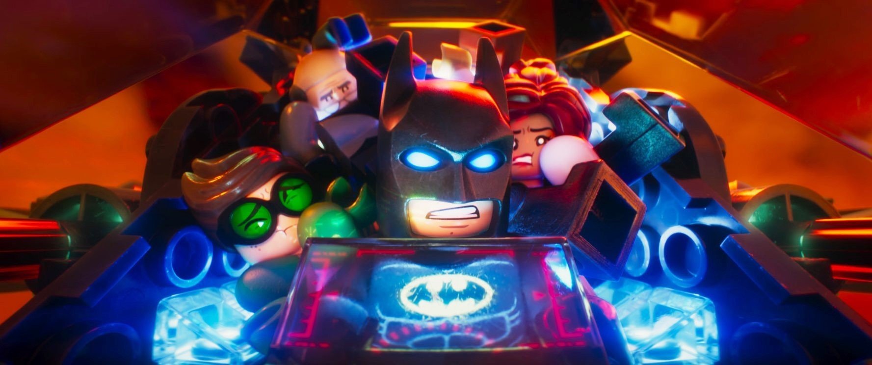 Robin/Dick Grayson, Alfred Pennyworth, Batman/Bruce Wayne and Batgirl/Barbara Gordon from Warner Bros. Pictures' The Lego Batman Movie (2017)