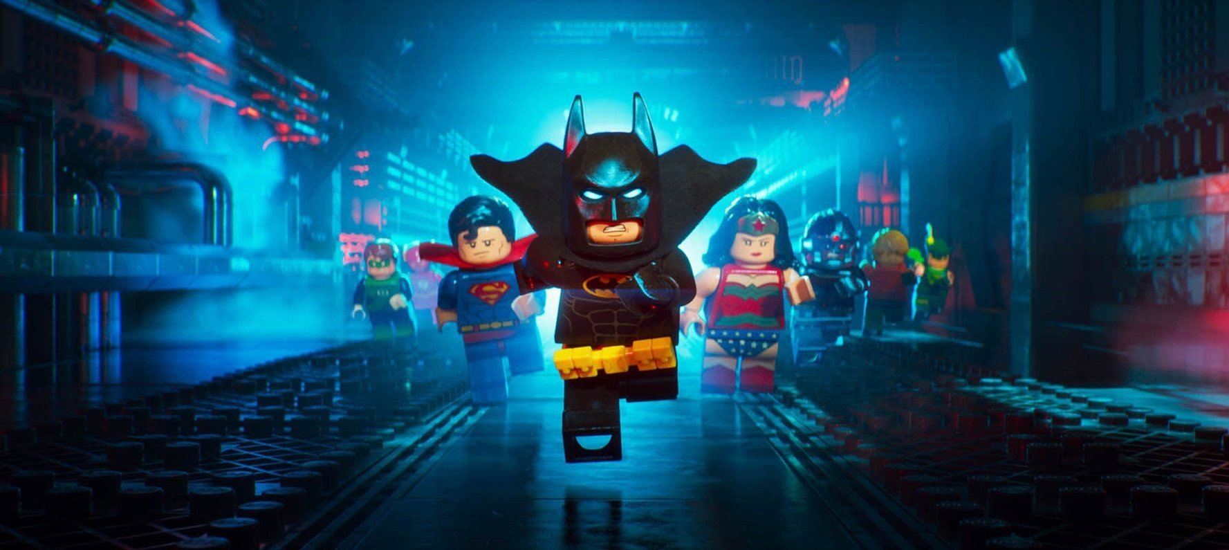 Green Lantern, Superman, Batman/Bruce Wayne and Wonder Woman from Warner Bros. Pictures' The Lego Batman Movie (2017)