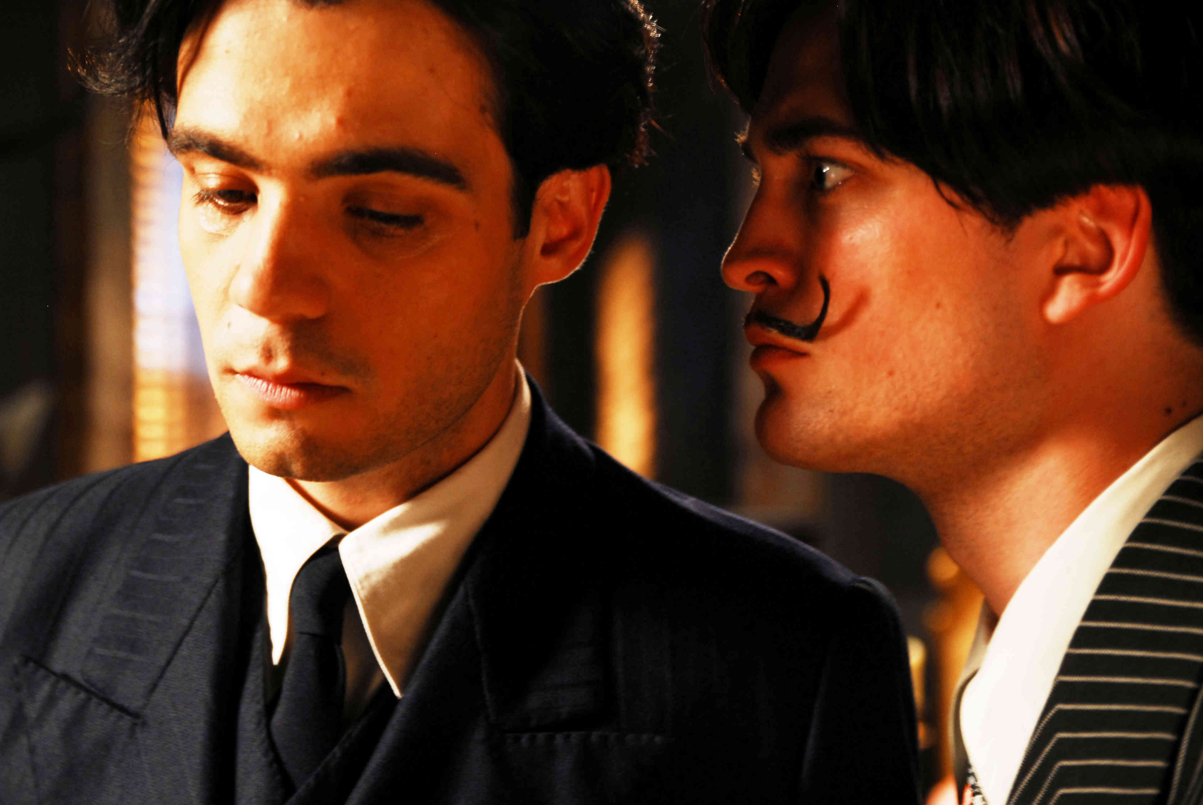 Javier Beltran stars as Federico Garcia Lorca and Robert Pattinson stars as Salvador Dali in Regent Releasing's Little Ashes (2009)