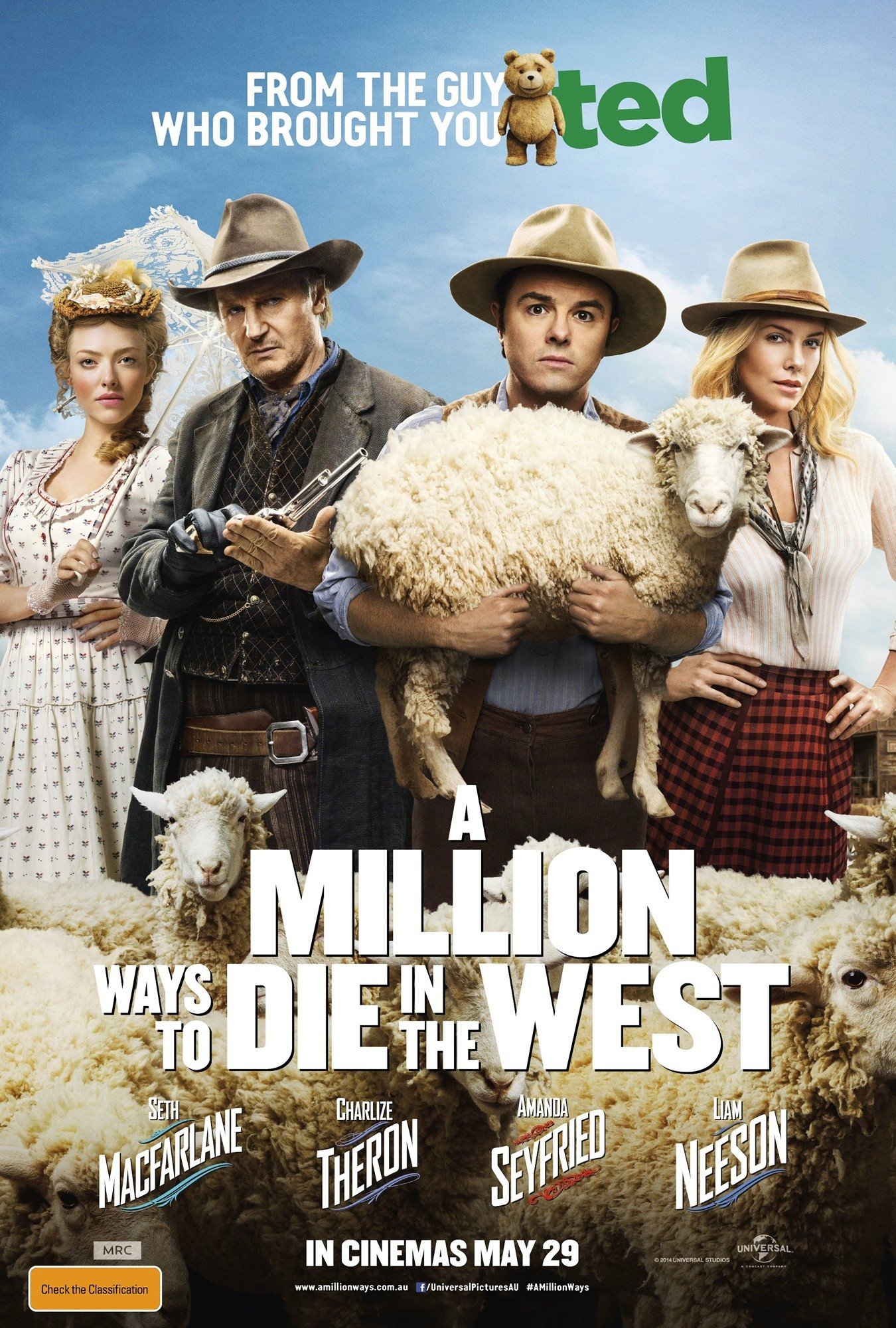 Poster of Universal Pictures' A Million Ways to Die in the West (2014)