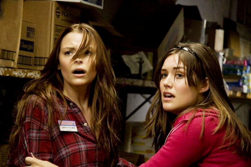 Jaime King stars as Sarah Palmer and Megan Boone stars as Megan in Lionsgate Films' My Bloody Valentine 3-D (2009)