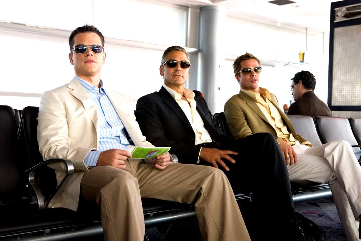 Matt Damon, George Clooney and Brad Pitt in Warner Bros' Ocean's Thirteen (2007)