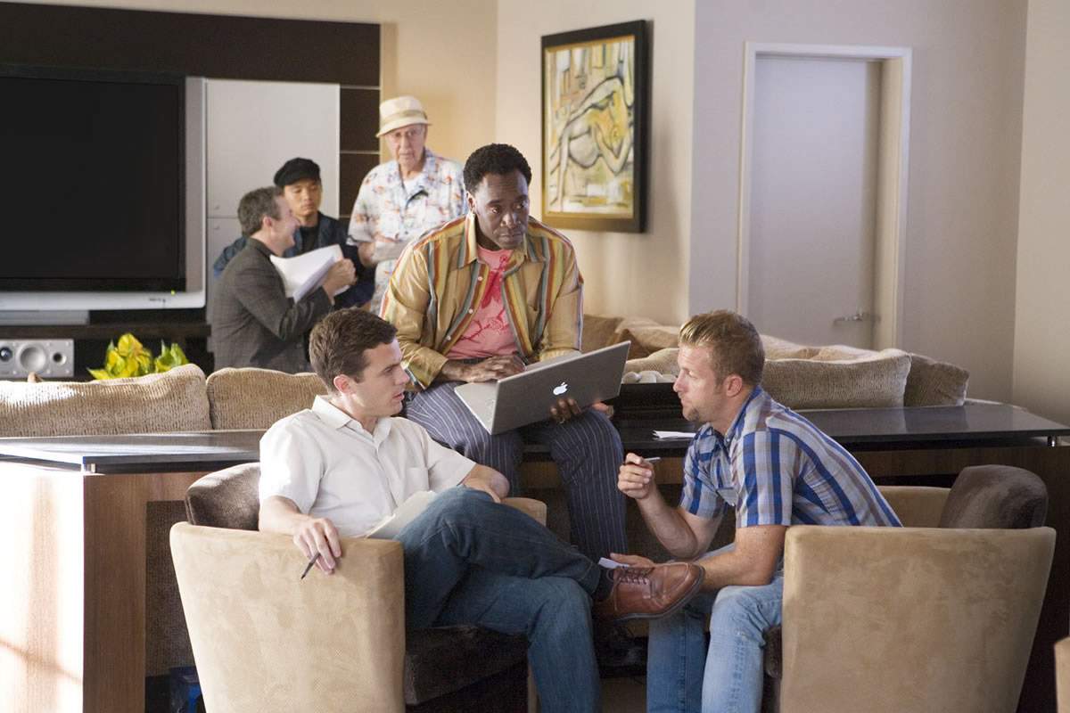 Eddie Jemison, Casey Affleck, Carl Reiner, Don Cheadle, Shaobo Qin and Scott Caan in Warner Bros' Ocean's Thirteen (2007)