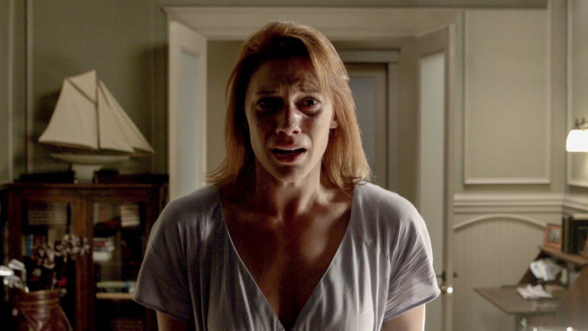 Katee Sackhoff stars as Marie Russell in Relativity Media's Oculus (2014). Photo credit by John Estes.
