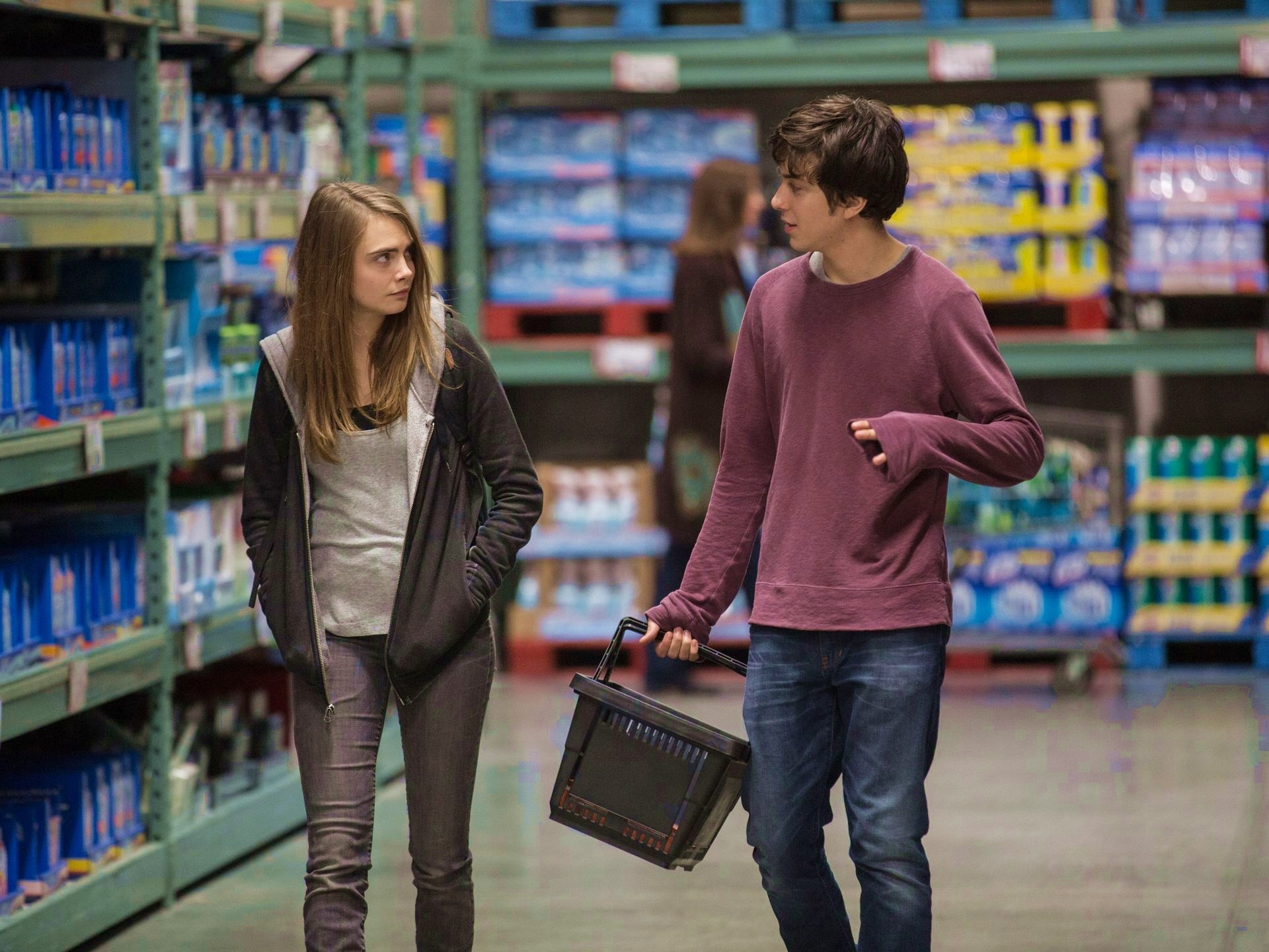 Cara Delevingne stars as Margo Roth Spiegelman and Nat Wolff stars as Quentin Jacobsen in 20th Century Fox's Paper Towns (2015). Photo credit by Michael Tackett.