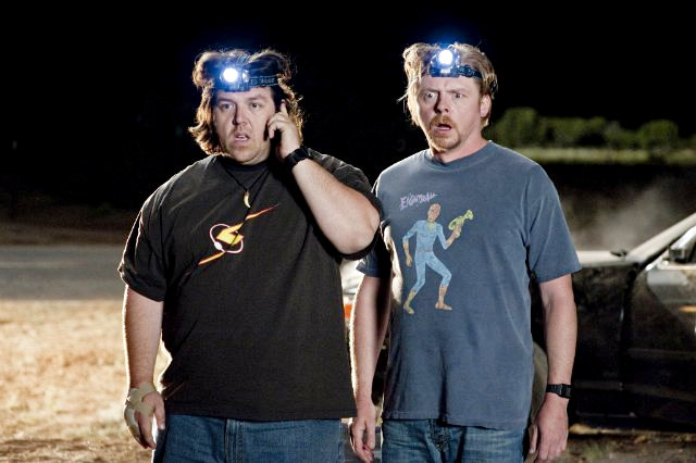 Simon Pegg stars as Graeme Willy and Nick Frost stars as Clive Gollings in Universal Pictures' Paul (2011)