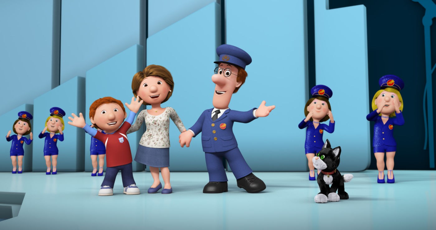 Julian, Sara, Pat and Jess from Shout! Factory's Postman Pat: The Movie (2014)