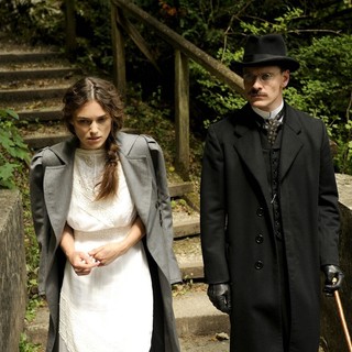 Keira Knightley stars as Sabina Spielrein and Michael Fassbender stars as Carl Jung in Sony Pictures Classics' A Dangerous Method (2011)