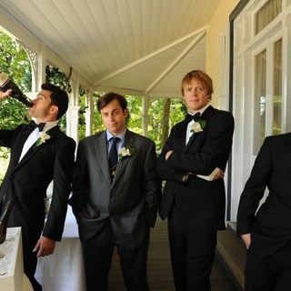 Tim Draxl, Kevin Bishop, Kris Marshall and Xavier Samuel in Arclight Films' A Few Best Men (2012)