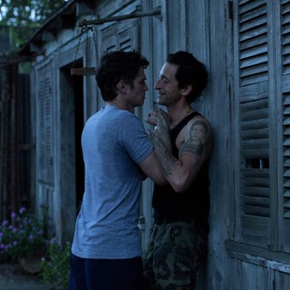 Hayden Christensen stars as James and Adrien Brody stars as Frankie in Saban Films' American Heist (2015)