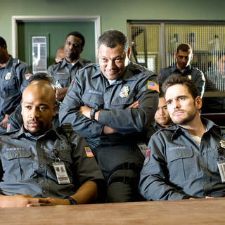 Columbus Short, Laurence Fishburne and Matt Dillon in Screen Gems' Armored (2009). Photo credit by Lacey Terrell.