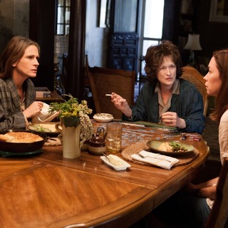 Julia Roberts, Meryl Streep and Julianne Nicholson in The Weinstein Company's August: Osage County (2013)