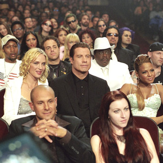 Uma Thurman, John Travolta and Christina Milian in MGM's Be Cool (2005)