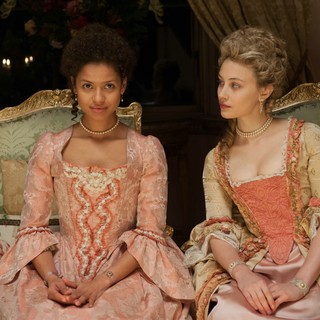 Gugu Mbatha-Raw stars as Dido Elizabeth Belle and Sarah Gadon stars as Elizabeth in Fox Searchlight Pictures' Belle (2014)