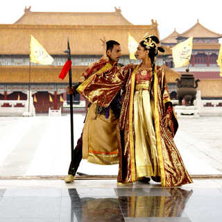 Akshay Kumar stars as Sidhu and Deepika Padukone stars as Sakhi in Warner Bros. Pictures' Chandni Chowk to China (2009). Photo credit by Sheena Sippy.