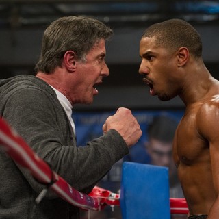 Sylvester Stallone stars as Rocky Balboa and Michael B. Jordan stars as Adonis Creed in Warner Bros. Pictures' Creed (2015)