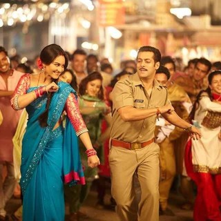 Sonakshi Sinha stars as Rajjo and Salman Khan stars as Chulbul P. Pandey in Eros International's Dabangg 2 (2012)