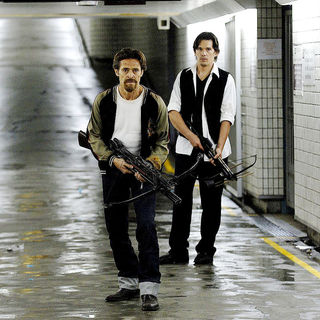 Willem Dafoe stars as Elvis and Ethan Hawke stars as Edward in Lionsgate Films' Daybreakers (2010)