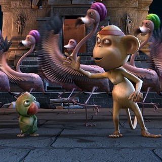 Alex the Parrot and Bajrangi the Monkey from Applied Art Productions' Delhi Safari (2012)